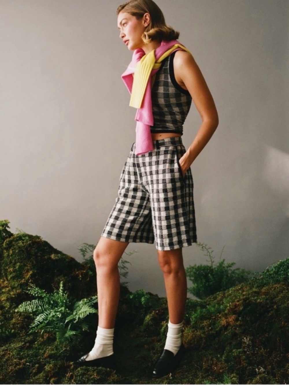 Guest In Residence Navy Gingham Set